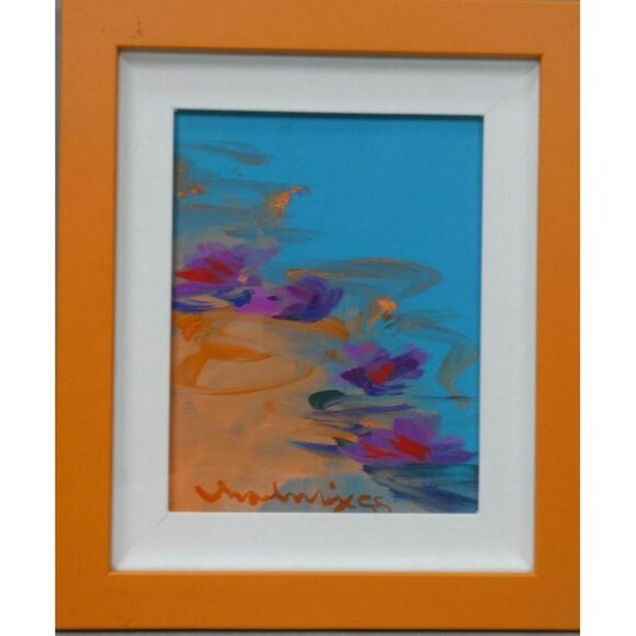 Original Charles Dix (1939-2005) abstract oil on board framed under glass - oran - Picture 1 of 5